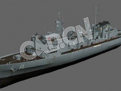 C4D海军舰艇军舰舰船-远洋补给舰加油船模型 Refueller USS 3d Model