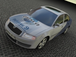 斯柯达轿车C4D模型 Skoda Superb 3d