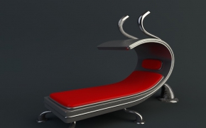 时尚躺椅C4D模型 SciFi Sun Lounge