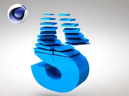 C4D旋转切片文字动画工程模板
