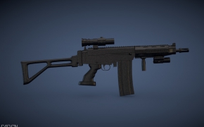 武器模型：步枪C4D模型 308-Rifle