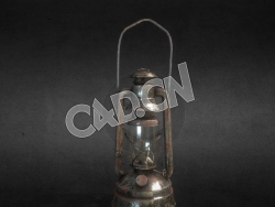 C4D生锈的煤油灯模型 Old Lantern
