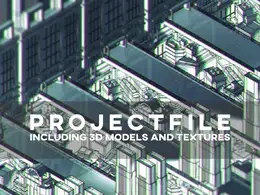 C4D卡通素描科幻城市建筑创意工程 TECHNICS SS