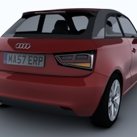 [C4D汽车模型]奥迪A1 3D模型 audi A1 car 3d models