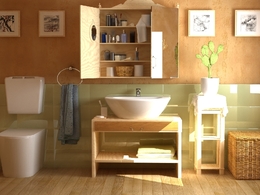 C4D室内模型渲染 卫生间 洗手间 厕所C4D渲染模型 Toilet 3d model