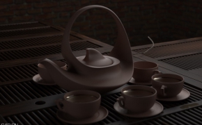 紫砂茶壶 茶艺 茶具C4D模型 Teapot