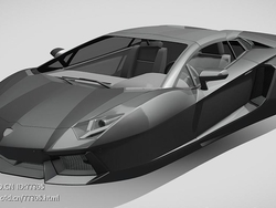 兰博基尼aventador飞行超跑汽车两门跑车C4D汽车模型下载