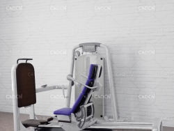 C4D坐式蹬腿练习器健身房蹬腿机商用腿部力量健身局部型训练器械