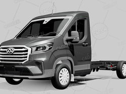 上汽大通MAXUS货车牵引车板车2022款C4D汽车模型下载