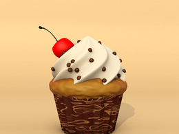 C4D纸杯蛋糕模型 Cake