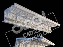 C4D雕花角线雕花平线雕花角线模型_05 karniz