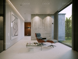 C4D别墅客厅室内场景Corona Renderer渲染模型