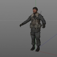 外国军人C4D模型 kamarov