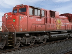 加拿大太平洋铁路公司专用调车机车C4D模型 CANADIAN PACIFIC shunting locomotive