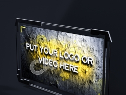C4D电视广播装饰视频框模型 Clean-Glass-Board
