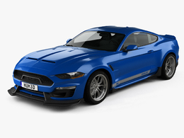 2018款福特野马跑车C4D模型 FORD MUSTANG SHELBY SUPER SNAKE COUPE 2018 3D MODEL