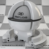 vray for c4d材质：Ceramic white stefan 001