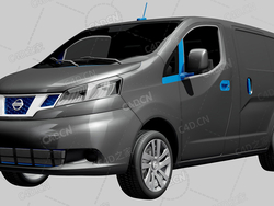 日产紧凑型货运车2022款C4D汽车模型下载