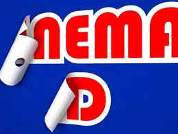 C4D贴纸文字动画工程 3D Text Folding Sticker