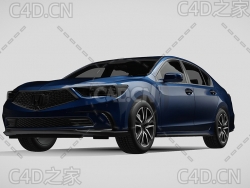 本田传奇汽车家用轿车2021款C4D汽车模型下载