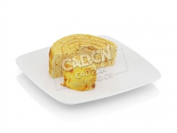 C4D吃了一半的树饼树蛋糕食物模型 Half-eaten tree cake