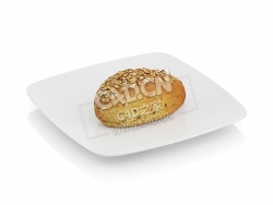 C4D全麦卷全麦面包卷食物模型 Wholegrain roll