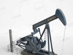 油田采油设备节能抽油机石油开采钻井机C4D模型下载