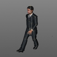 商业男士C4D绑定(走路动作)模型 man 05