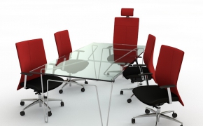 小型办公桌椅C4D模型 Office desks and chairs