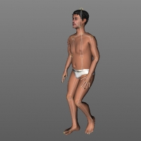 C4D裸体男人绑定模型（走路动作） man01 nude V8.5 mot 04