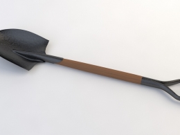工兵铲,铁锹C4D模型 Modeling shovel