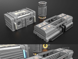 硬面能量科幻设备 Cinema 4D Hard Surface Kitbash Model