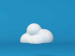 低面卡通白云图标模型Flat Cloud_2