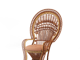 阳台书房茶室藤编单人椅C4D模型