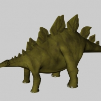 恐龙C4D模型： 剑龙 Stegosaurus