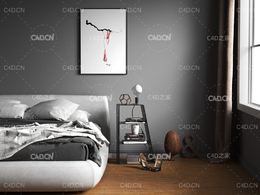 C4D室内模型渲染：卧室模型 Bedroom