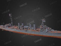美国海军摩尔曼斯克号轻巡洋舰C4D模型下载Murmansk 3d model