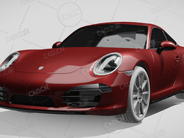 保时捷911卡雷拉敞篷跑车991-2016款C4D汽车模型下载