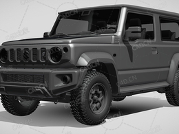 铃木吉姆尼长轴距越野车2022款C4D汽车模型下载