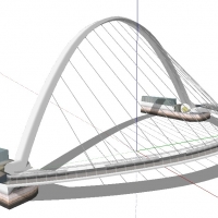 桥梁3D模型 Millenium Bridge