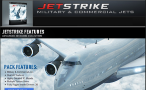 飞机3D模型/飞机音效/爆炸视频素材/高清云彩 Jet Strike EXTRAS – 3D File