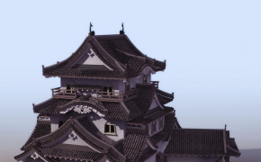 古建筑3D模型：彦根城古城C4D模型