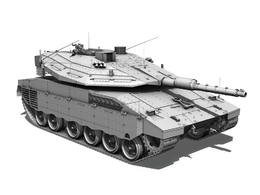 梅卡瓦主战坦克C4D模型 Merkava Mark IV 3D Model
