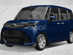 大发雷神微型面包车家用汽车2017款C4D汽车模型下载