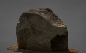 高精石头C4D模型 mid boulder