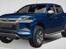三菱l200英国规格木马皮卡车2021款C4D汽车模型下载
