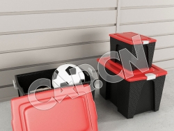 C4D塑料货物收纳箱模型