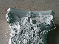 C4D欧式象鼻罗马柱头雕塑浮雕花构件模型_16