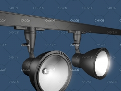 轨道式射灯C4D模型