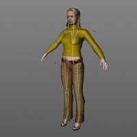 金发女人C4D模型（带绑定） Woman04 c03